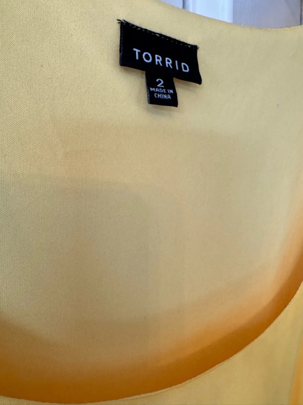 torrid Yellow Pleated Scoop Neck Dress - Picture 3 of 3